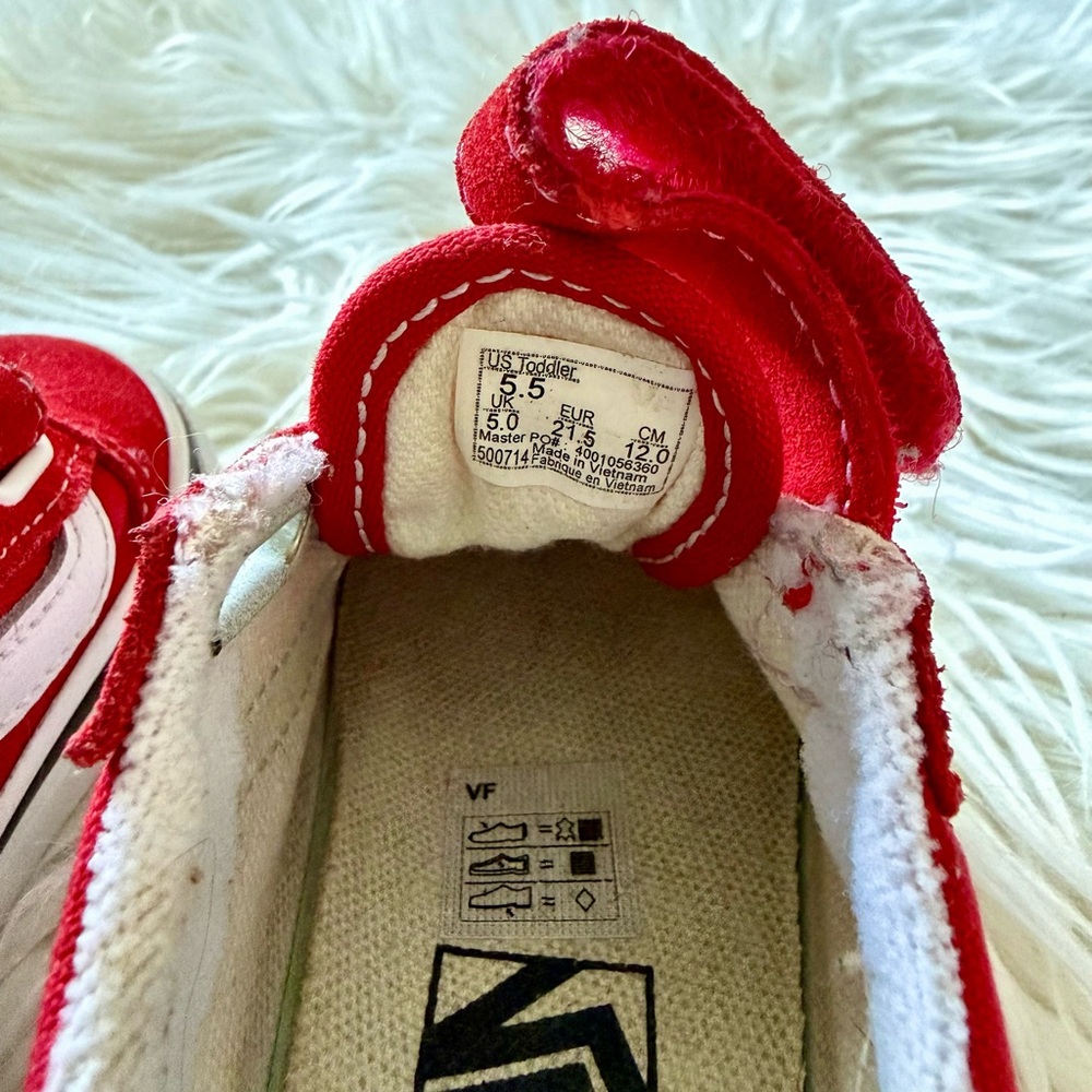 Toddler Vans - Red velcro sneakers - Picture 5 of 5